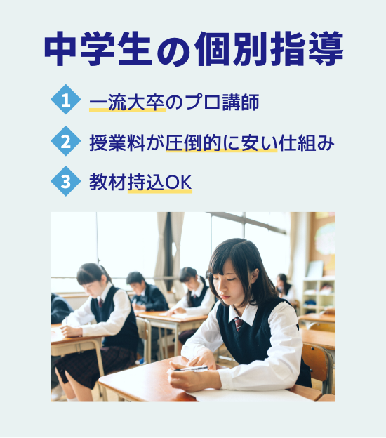 中学生の個別指導ページ